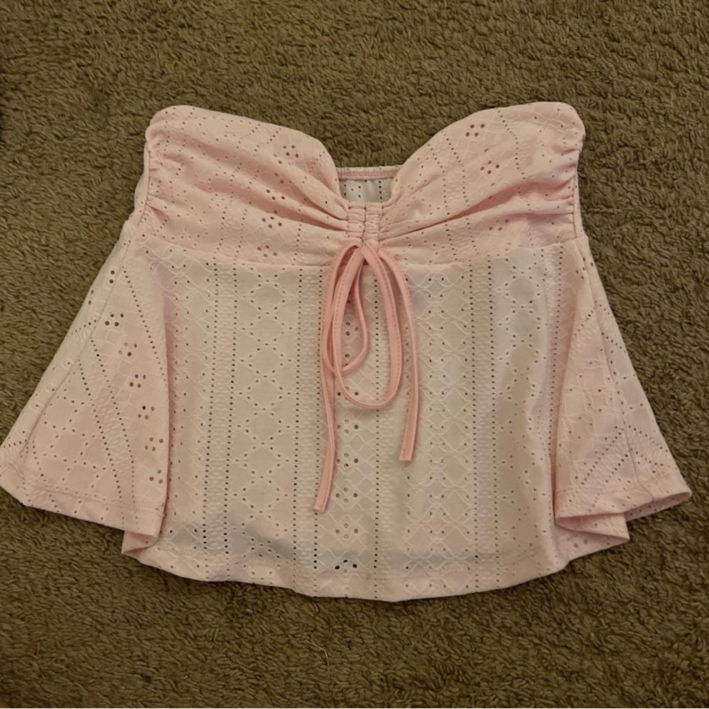Light Pink Off-Shoulder Tube Top
